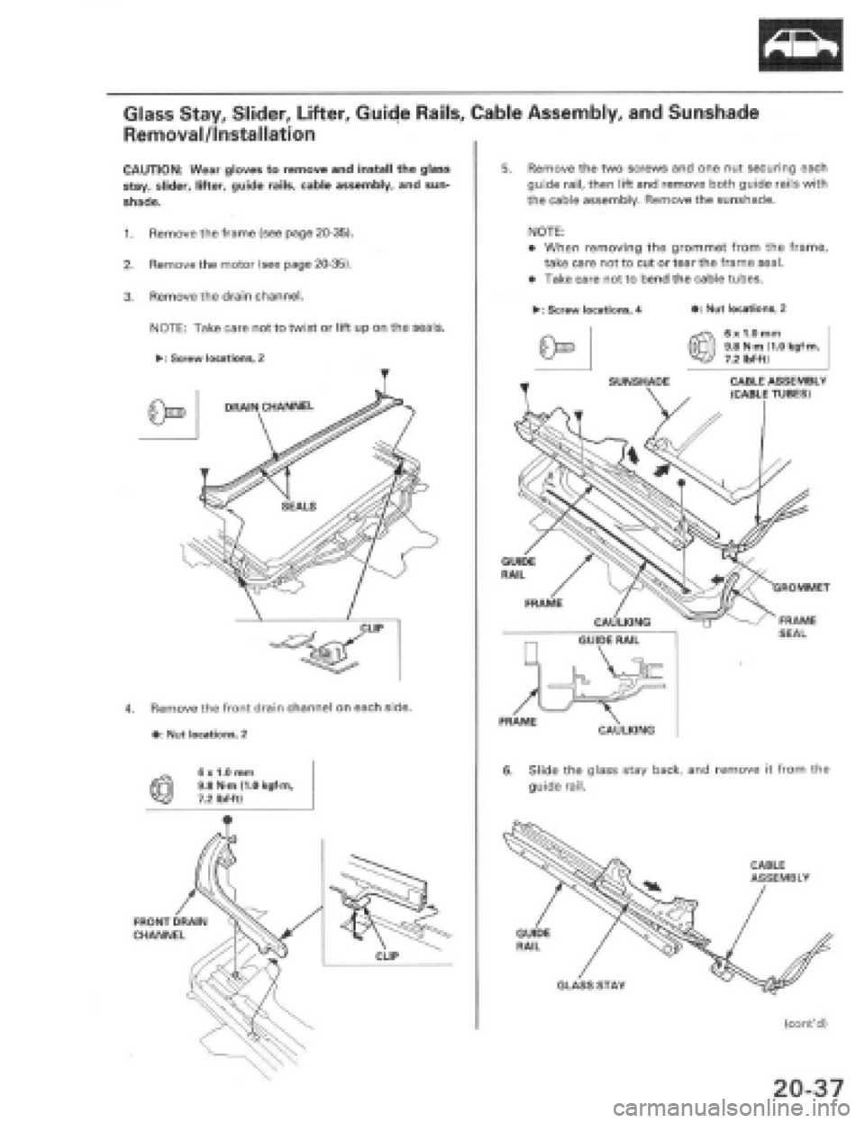 HONDA PRELUDE 1997  Service Repair Manual 