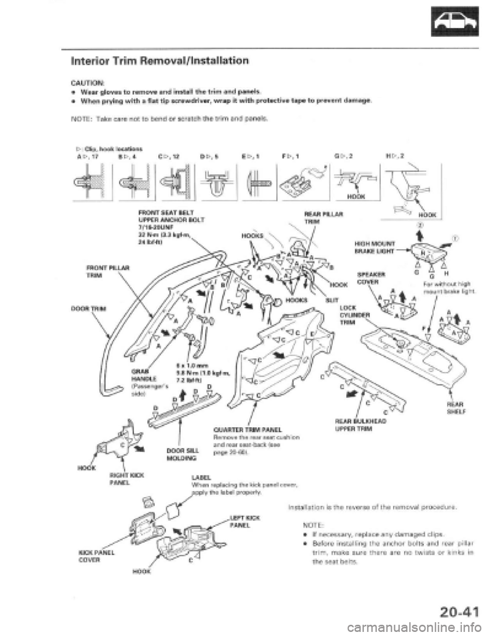 HONDA PRELUDE 1997  Service Repair Manual 