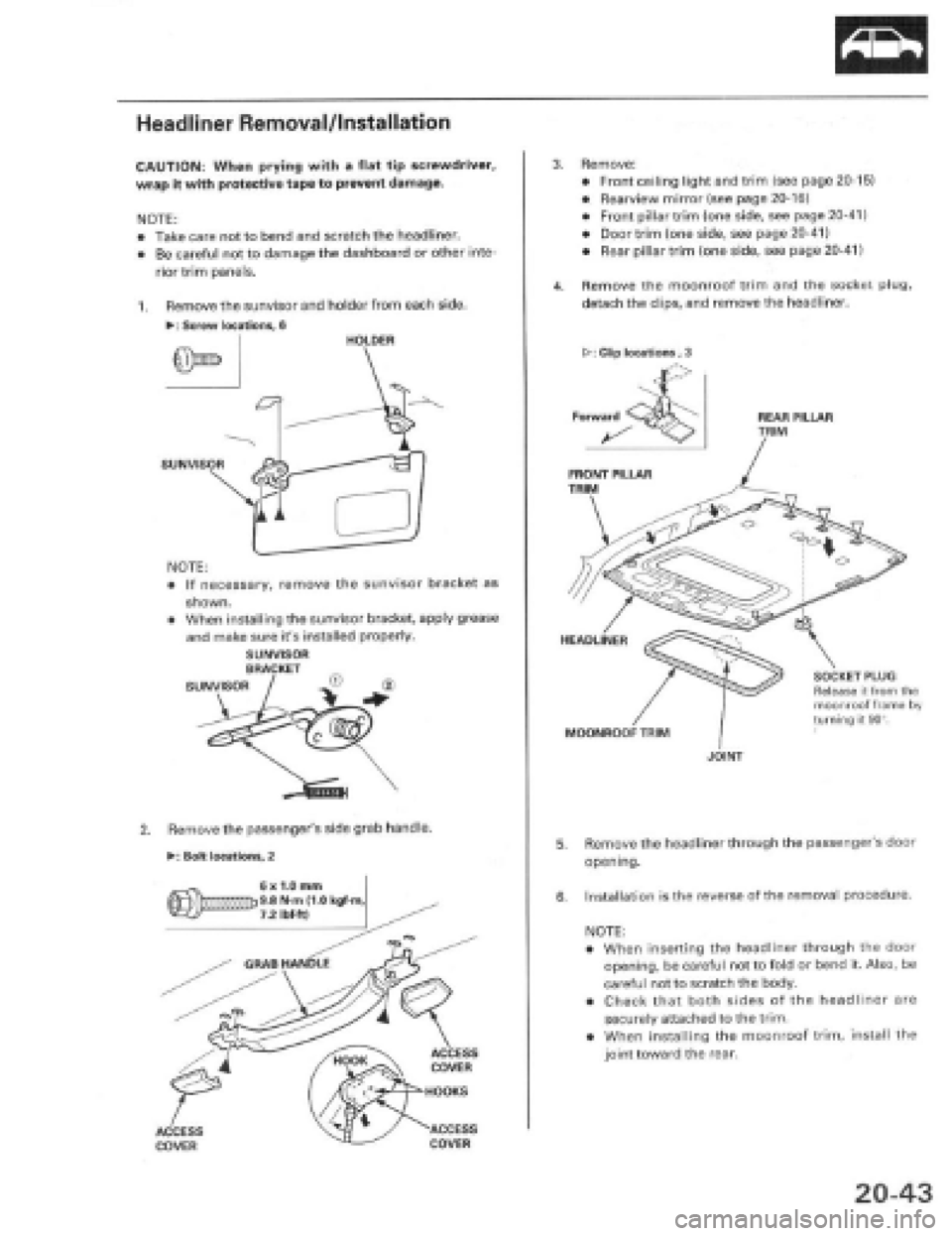 HONDA PRELUDE 1997  Service Repair Manual 