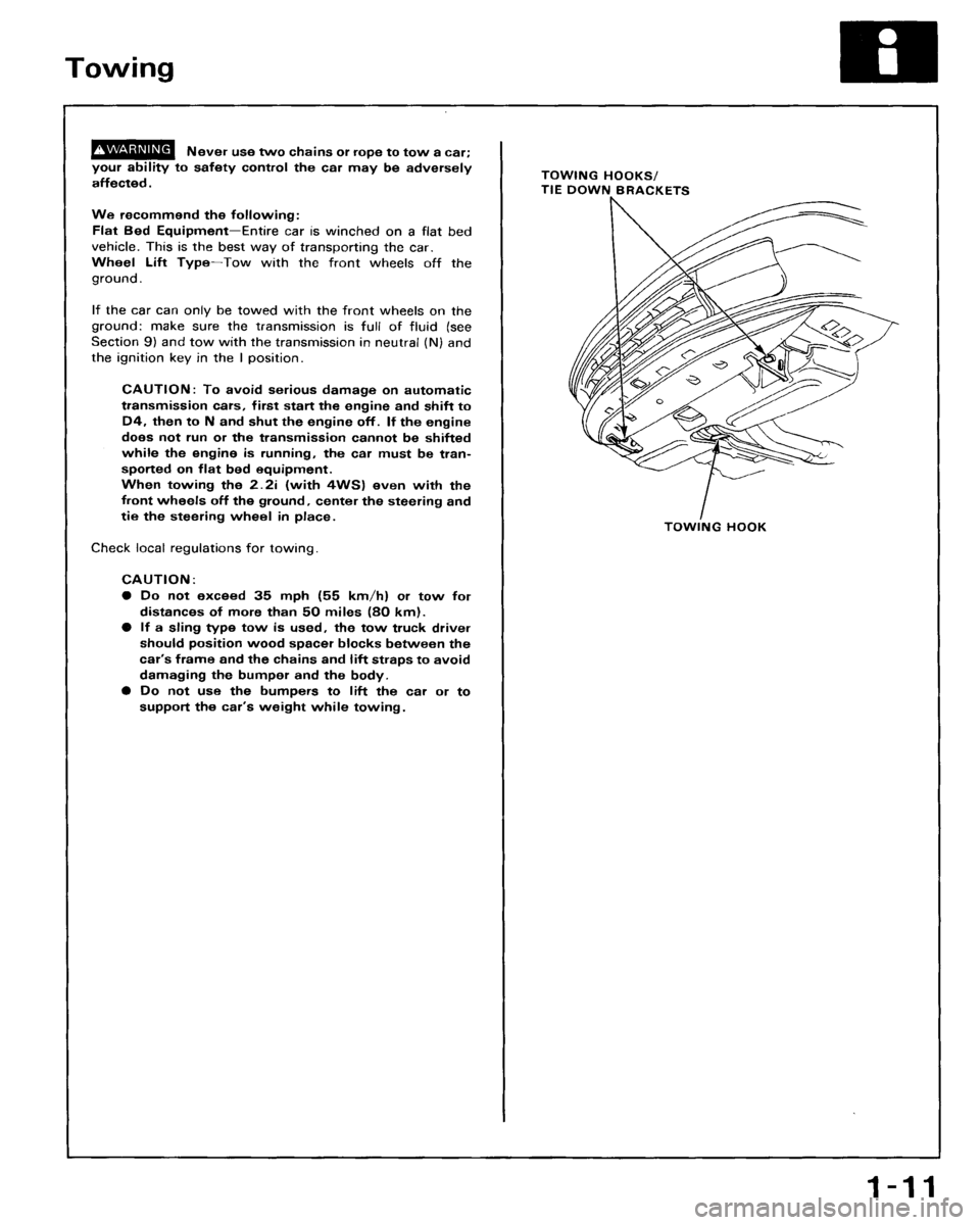 HONDA ACCORD 1992 CB / 4.G Workshop Manual 