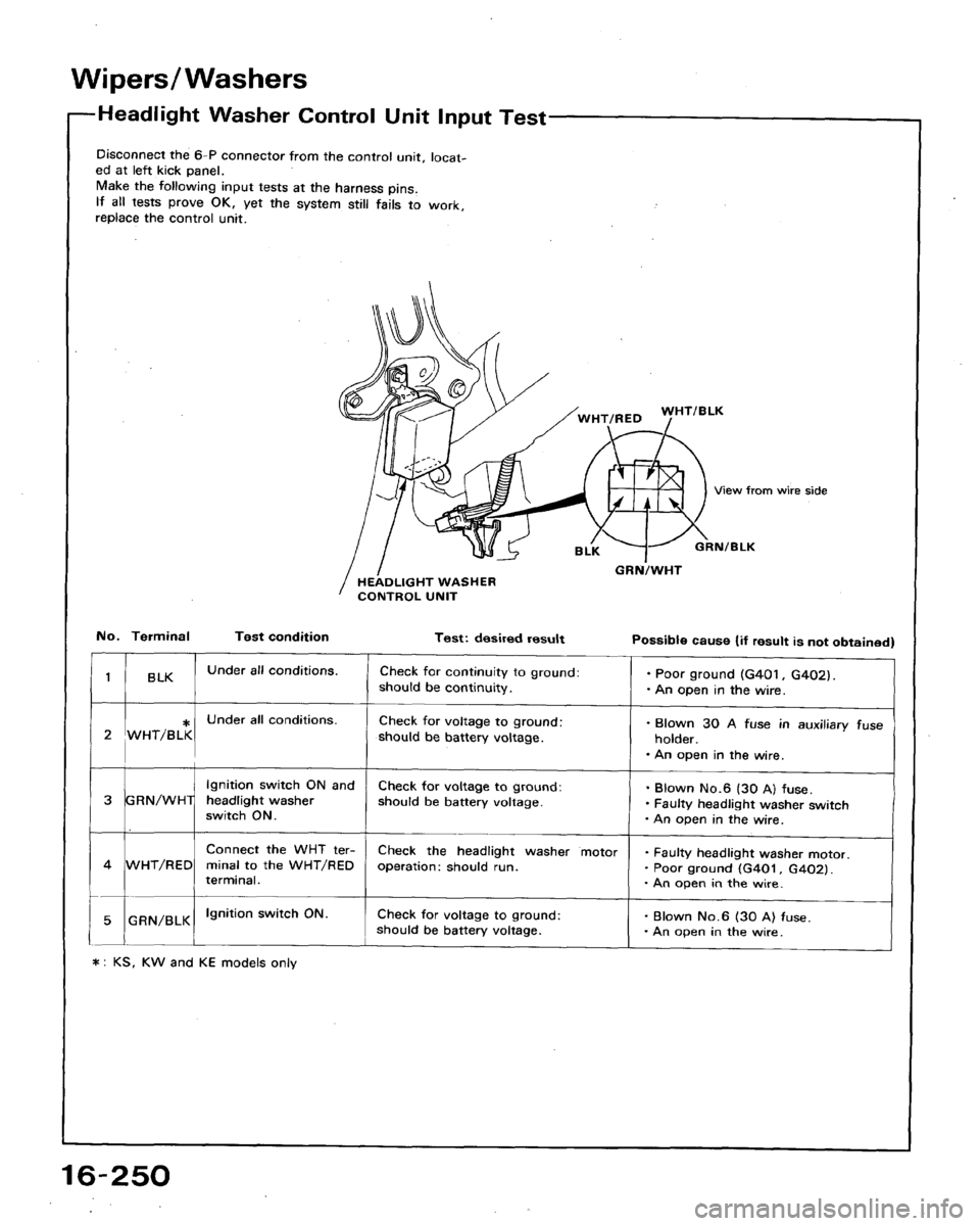 HONDA ACCORD 1992 CB / 4.G Workshop Manual 