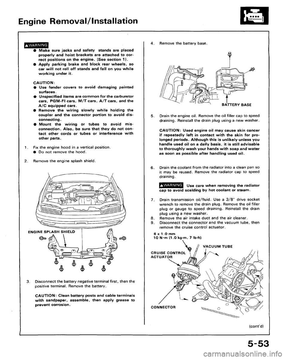 HONDA ACCORD 1992 CB / 4.G Workshop Manual 