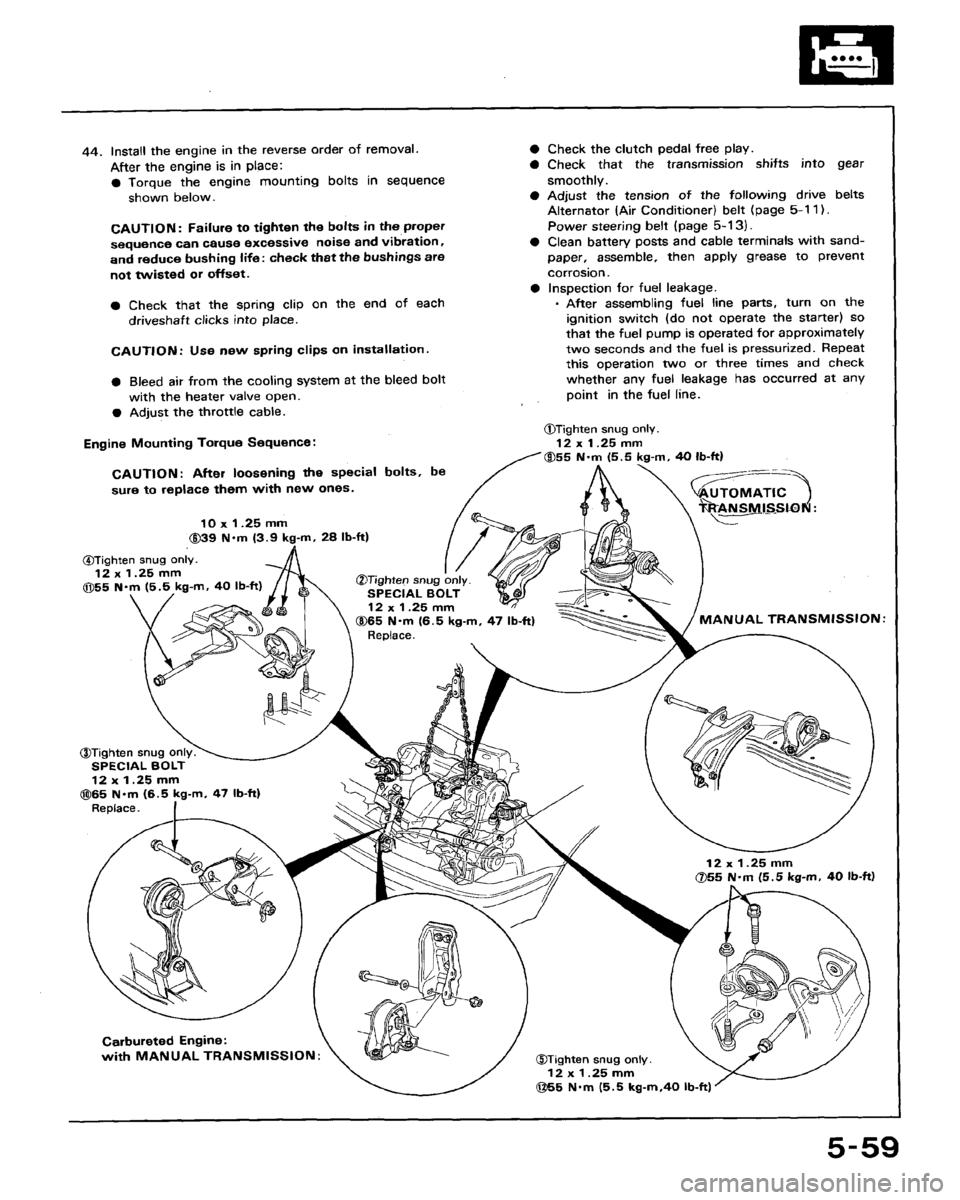 HONDA ACCORD 1992 CB / 4.G Workshop Manual 