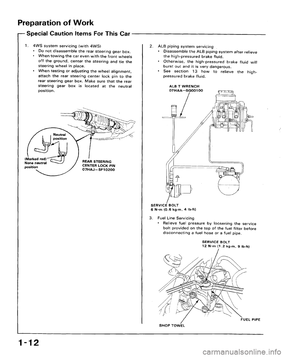 HONDA ACCORD 1992 CB / 4.G Workshop Manual 