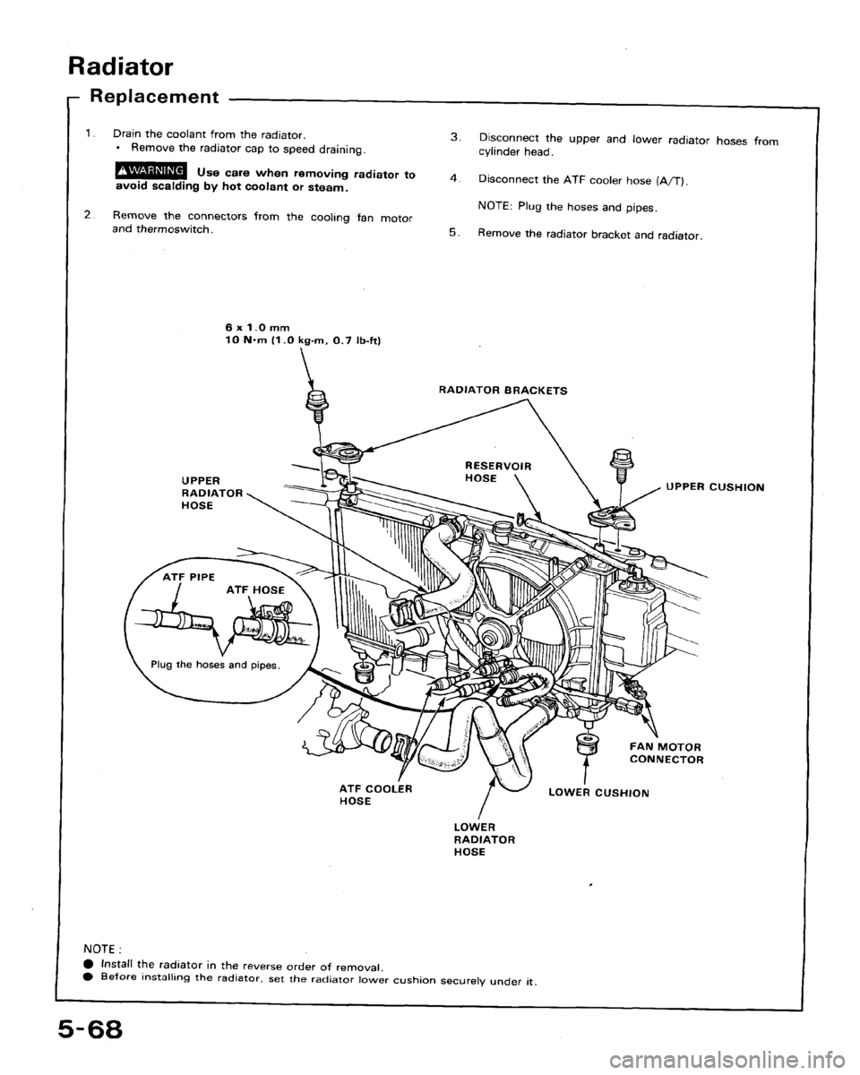 HONDA ACCORD 1992 CB / 4.G Workshop Manual 