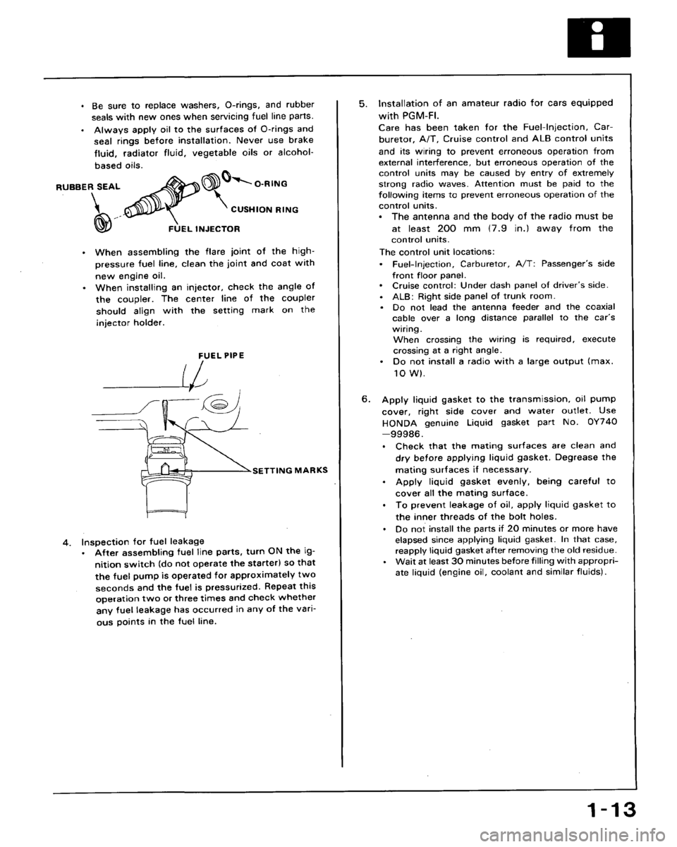 HONDA ACCORD 1992 CB / 4.G Workshop Manual 