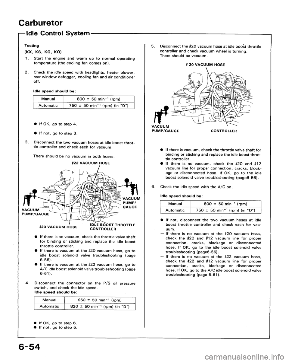 HONDA ACCORD 1992 CB / 4.G Workshop Manual 