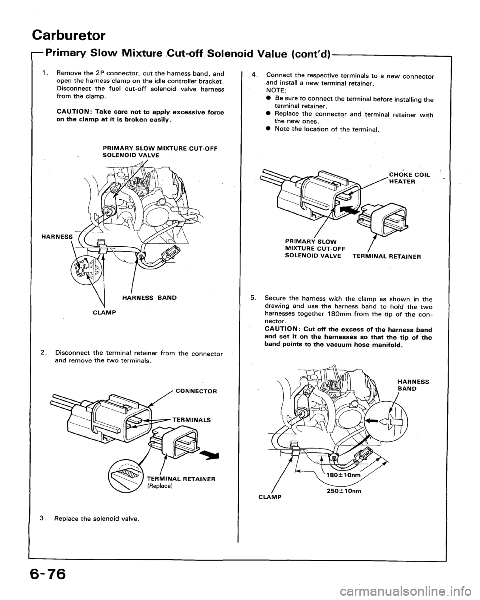 HONDA ACCORD 1992 CB / 4.G Workshop Manual 