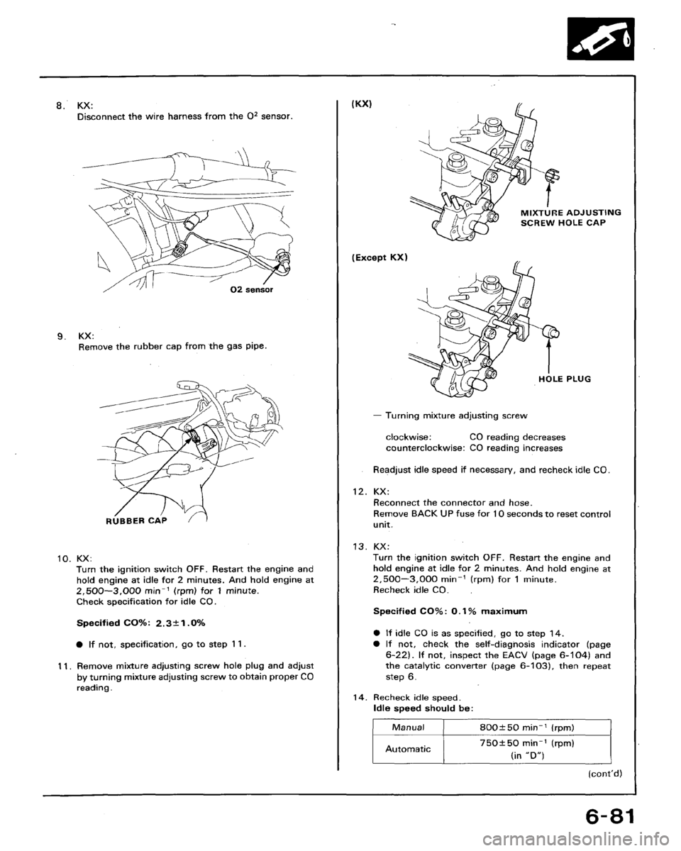 HONDA ACCORD 1992 CB / 4.G Workshop Manual 
