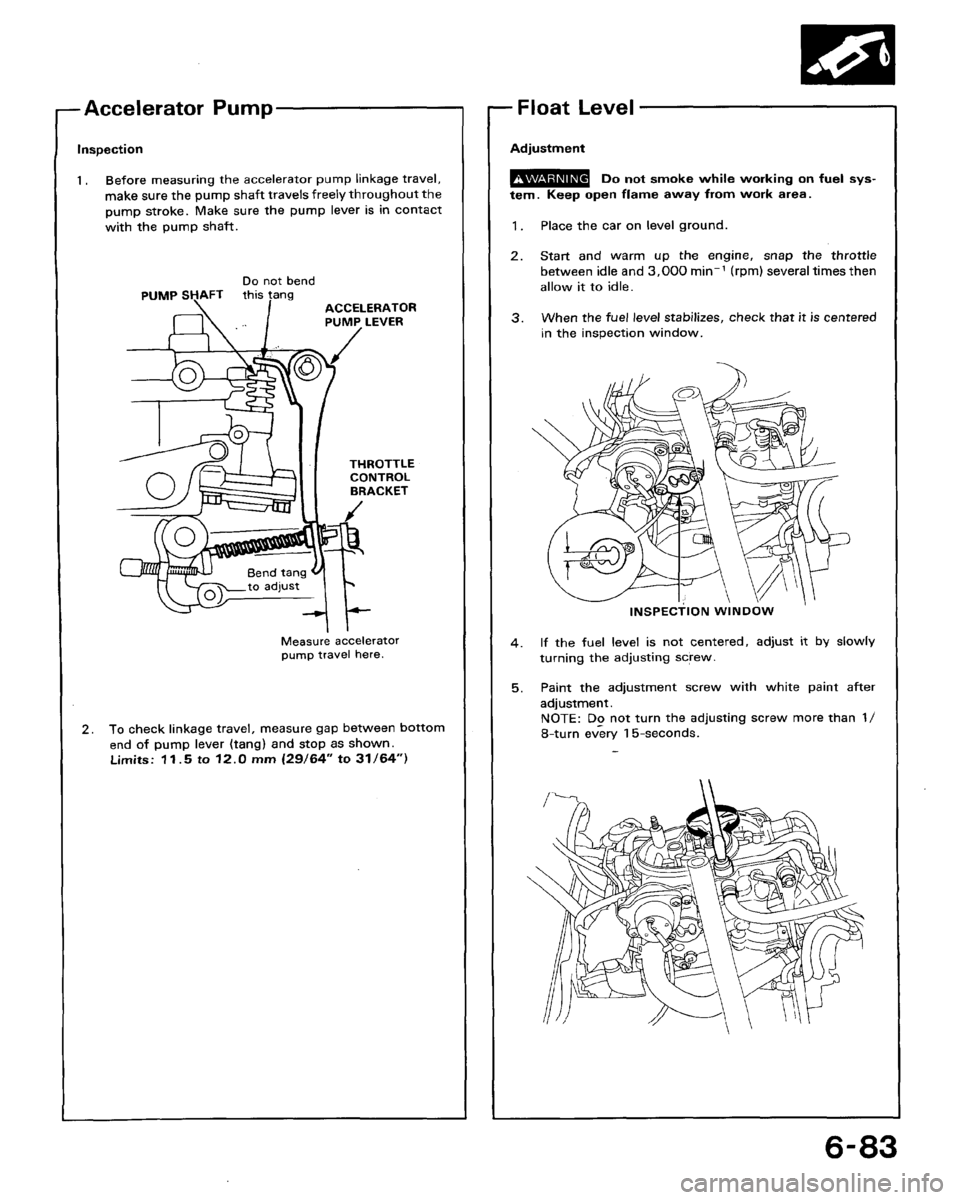 HONDA ACCORD 1992 CB / 4.G Workshop Manual 