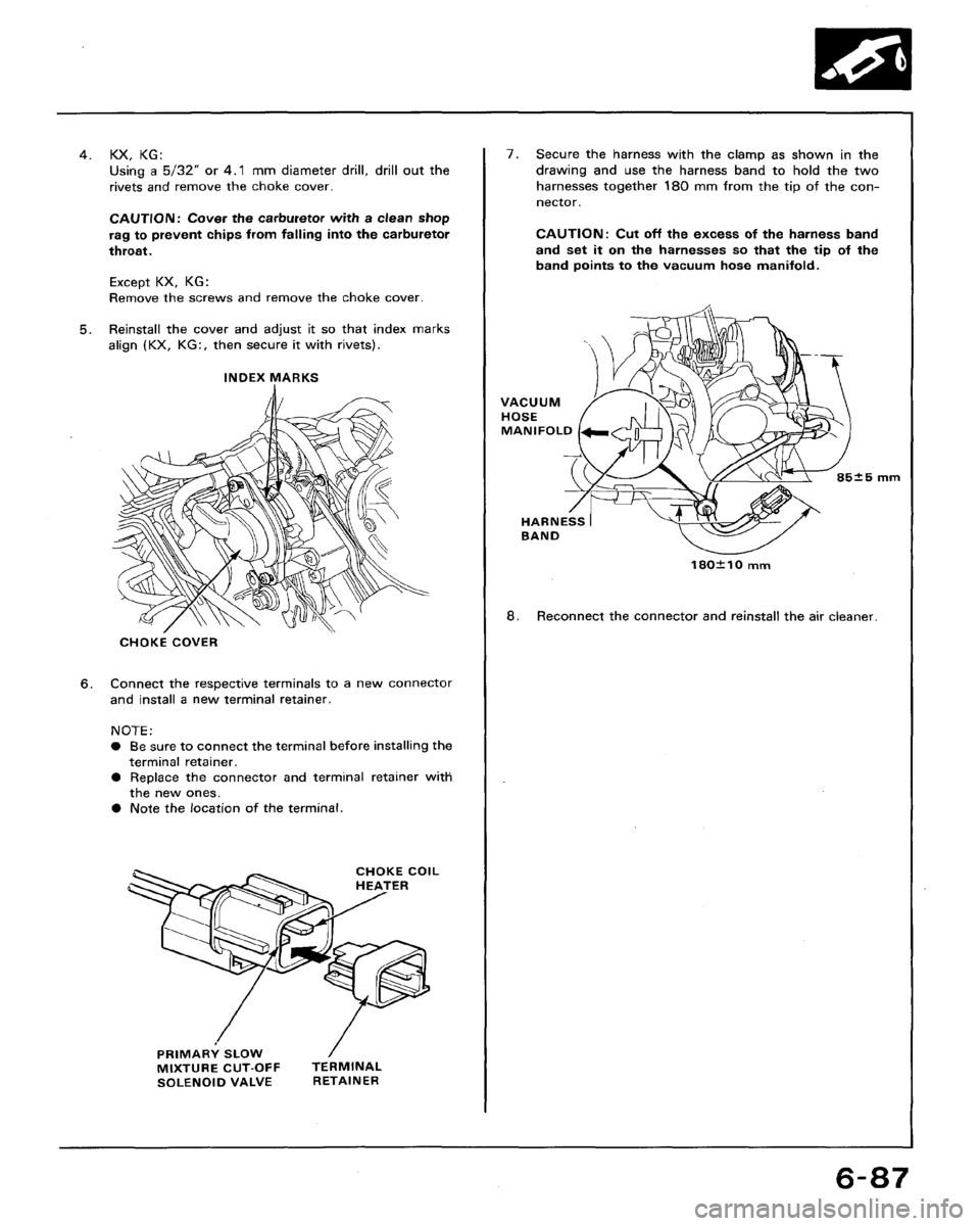 HONDA ACCORD 1992 CB / 4.G Workshop Manual 
