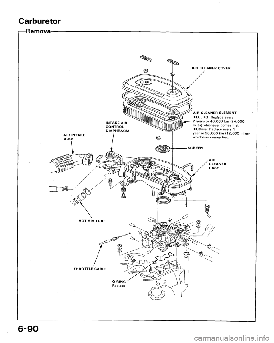 HONDA ACCORD 1992 CB / 4.G Workshop Manual 