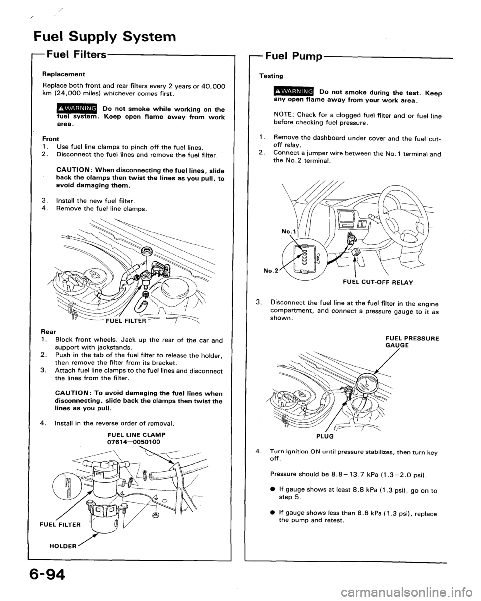 HONDA ACCORD 1992 CB / 4.G Workshop Manual 