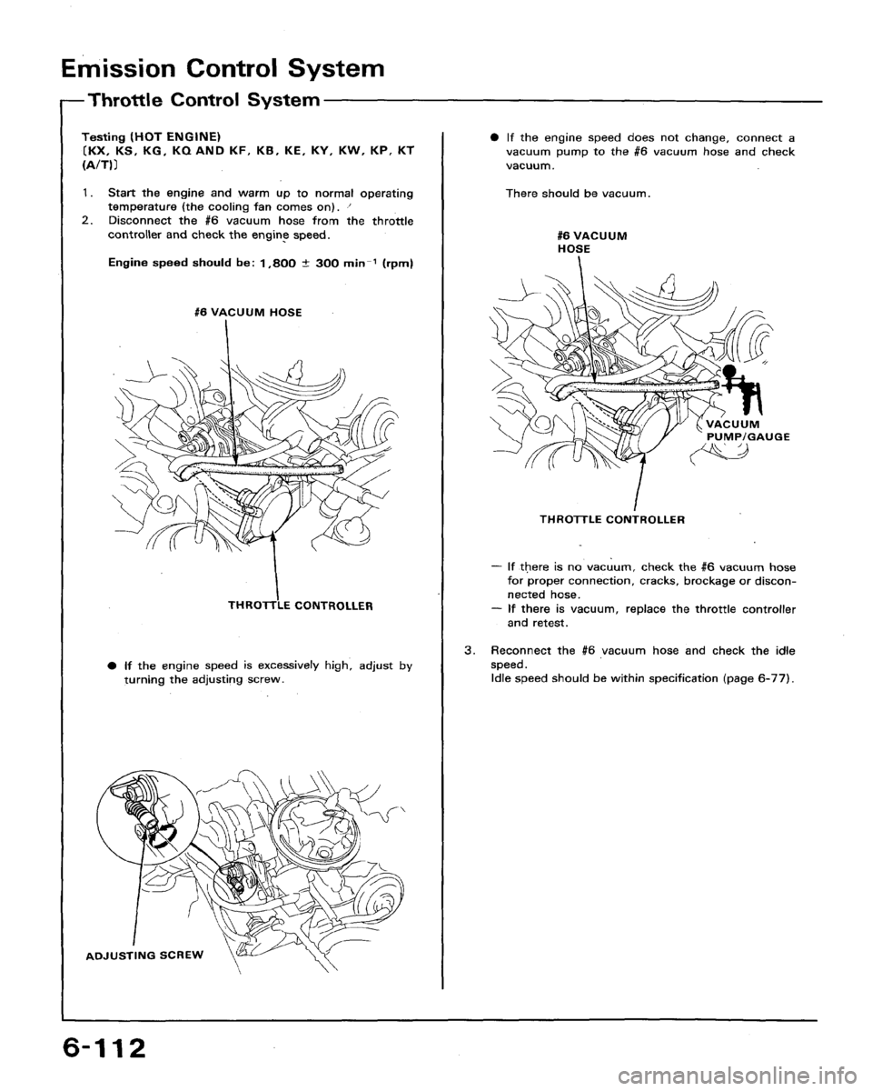 HONDA ACCORD 1992 CB / 4.G Workshop Manual 