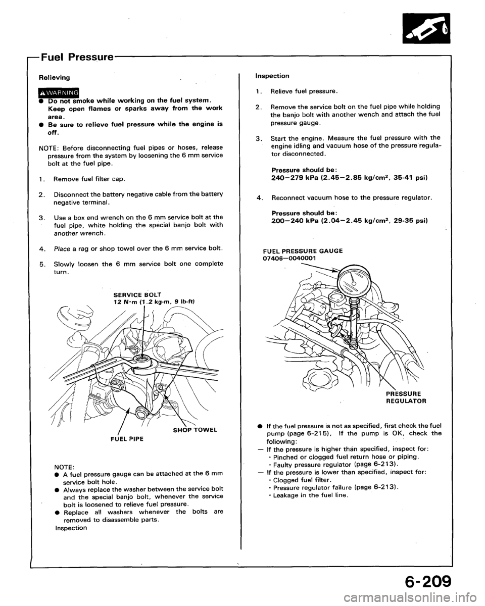 HONDA ACCORD 1992 CB / 4.G Workshop Manual 
