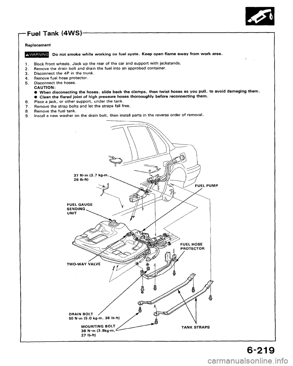 HONDA ACCORD 1992 CB / 4.G Workshop Manual 