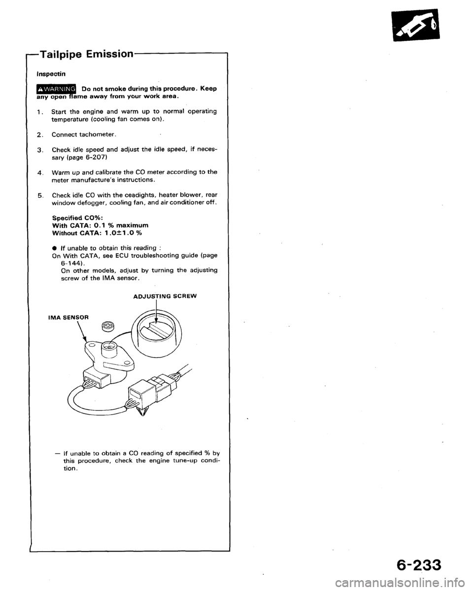 HONDA ACCORD 1992 CB / 4.G Workshop Manual 