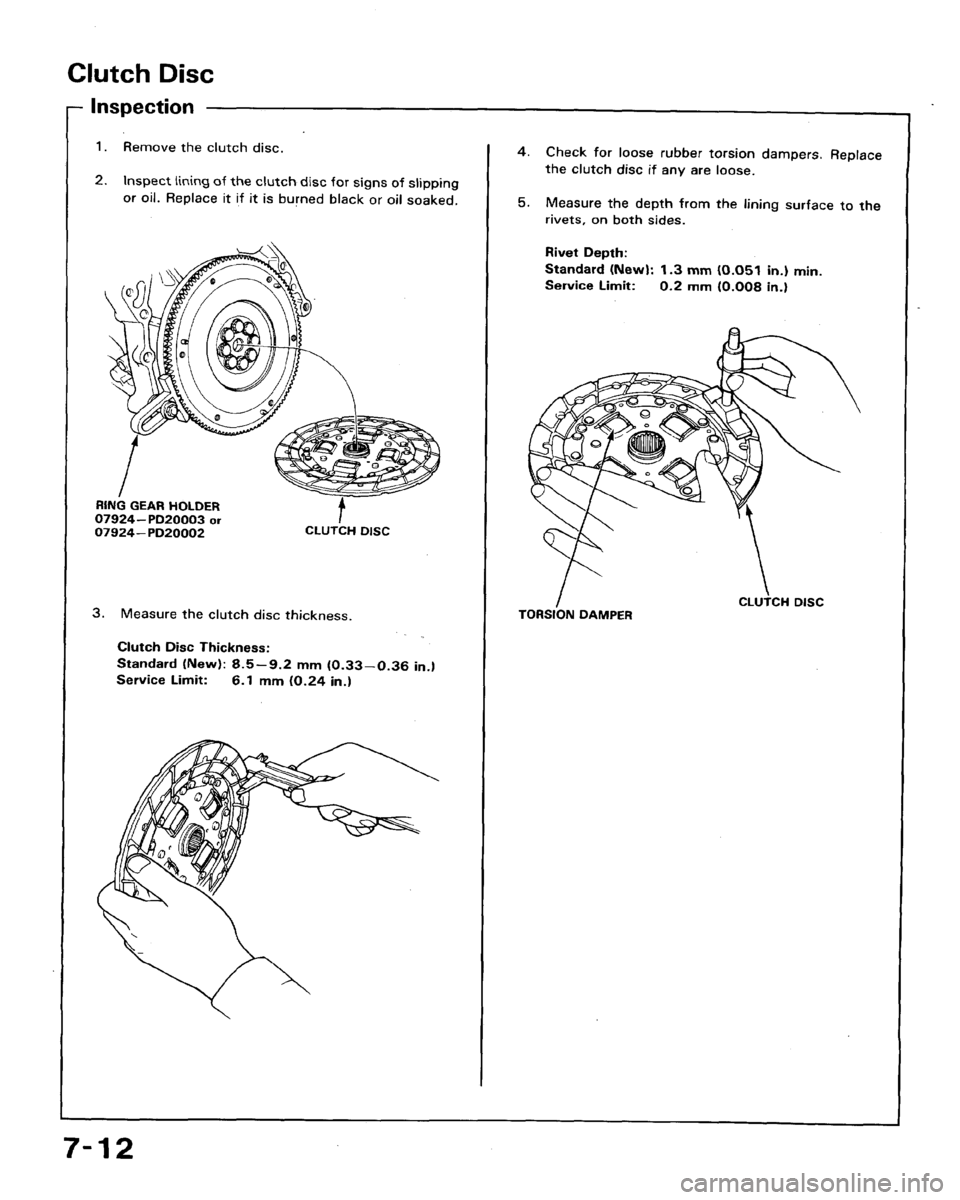 HONDA ACCORD 1992 CB / 4.G Workshop Manual 