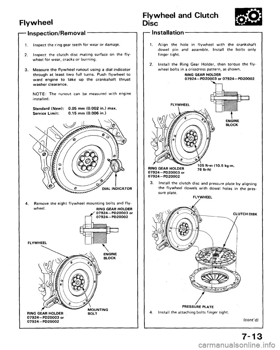 HONDA ACCORD 1992 CB / 4.G Workshop Manual 