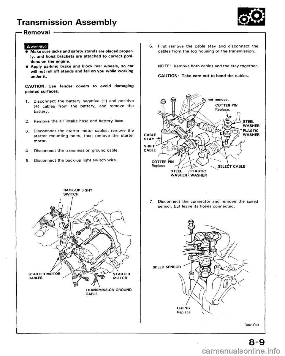 HONDA ACCORD 1992 CB / 4.G Workshop Manual 
