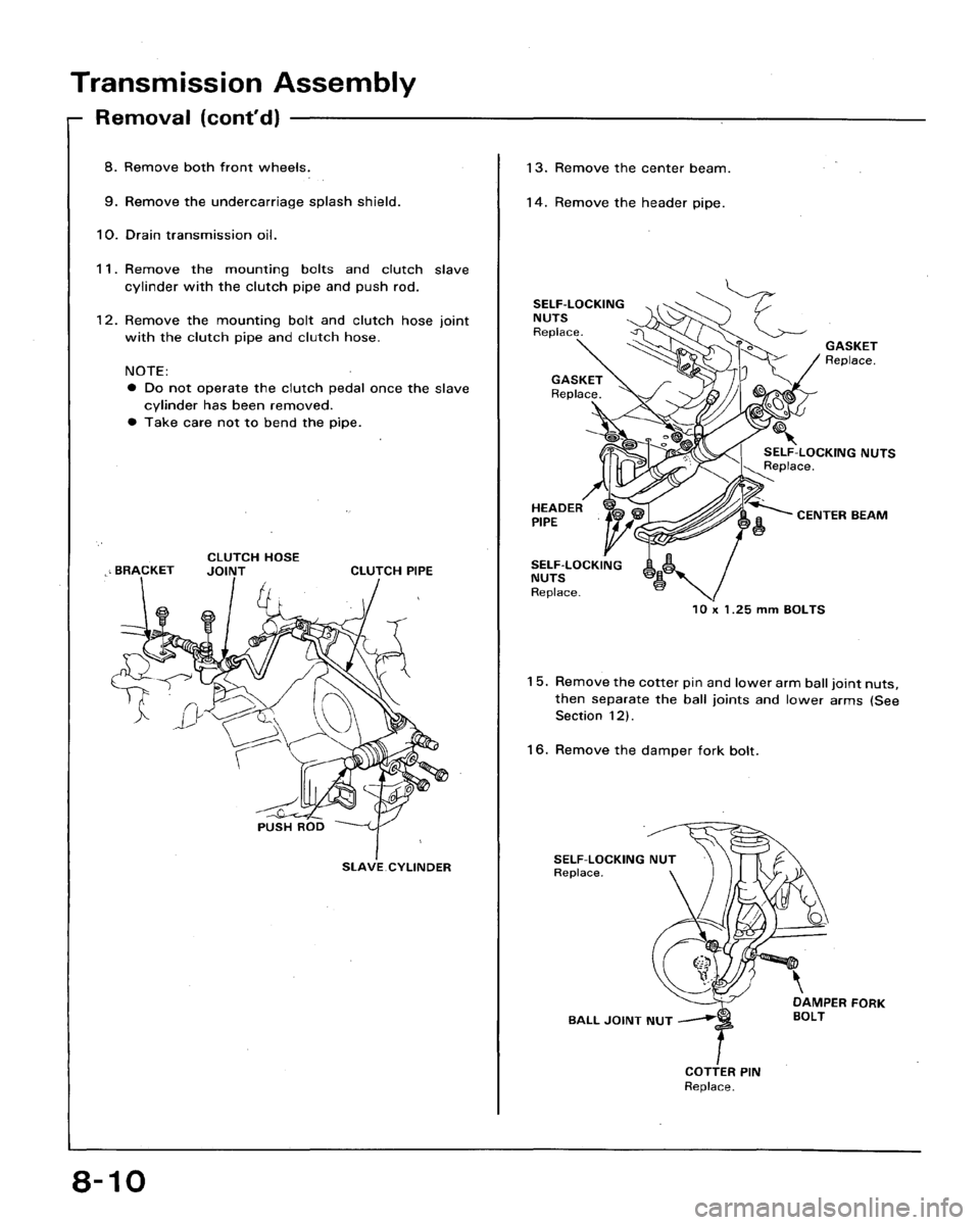 HONDA ACCORD 1992 CB / 4.G Workshop Manual 