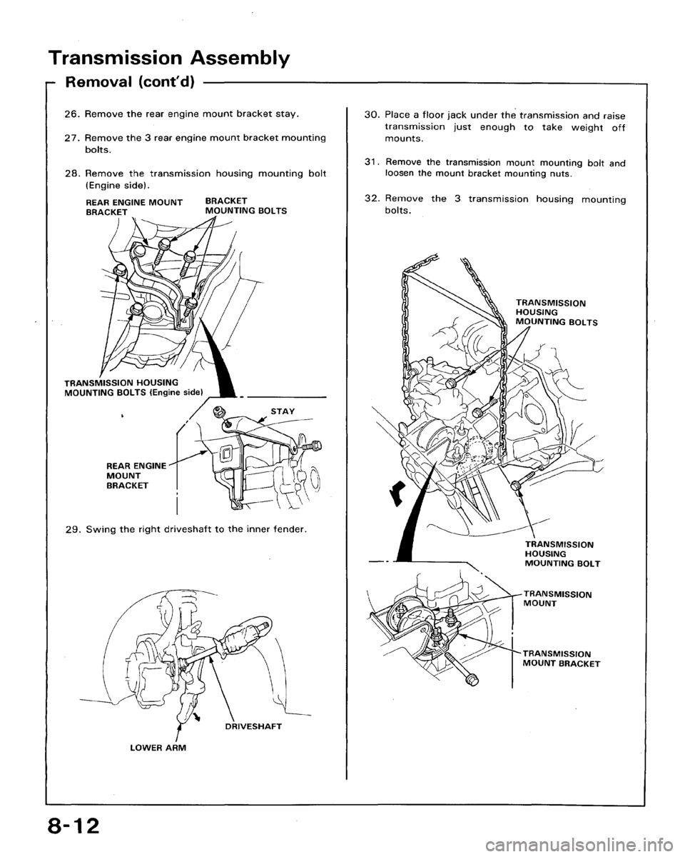 HONDA ACCORD 1992 CB / 4.G Workshop Manual 