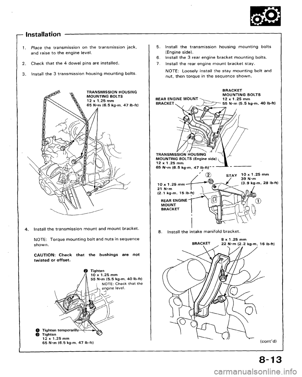 HONDA ACCORD 1992 CB / 4.G Workshop Manual 
