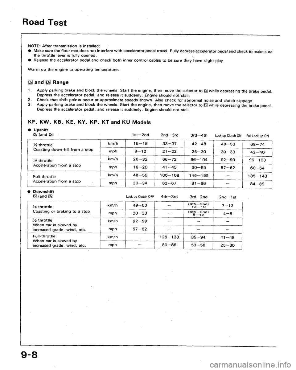HONDA ACCORD 1992 CB / 4.G Workshop Manual 