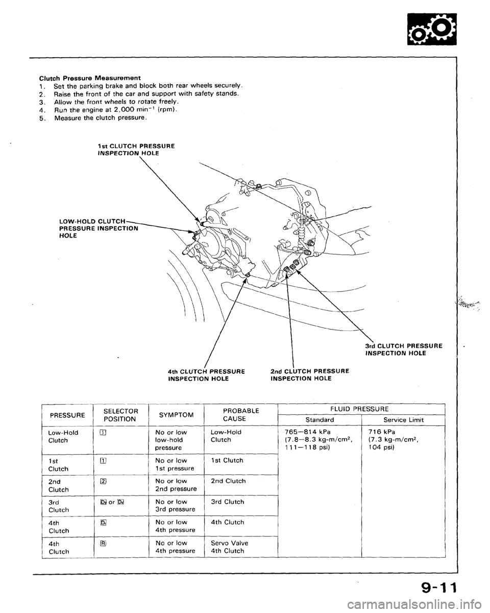 HONDA ACCORD 1992 CB / 4.G Workshop Manual 