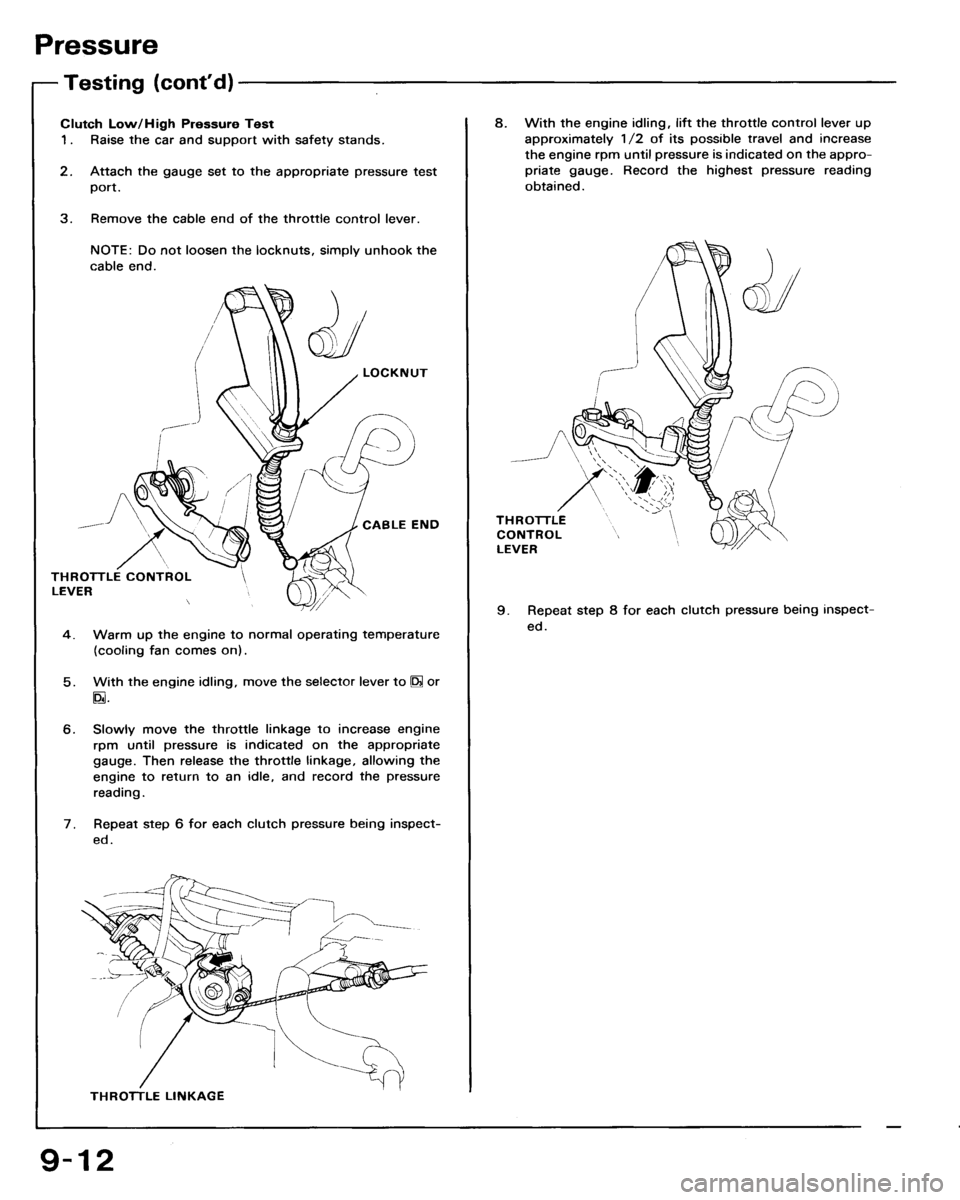 HONDA ACCORD 1992 CB / 4.G Workshop Manual 