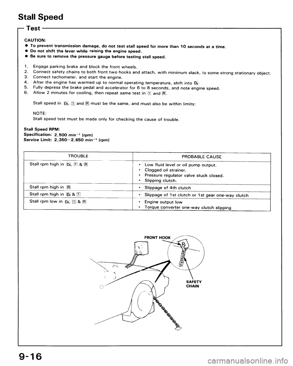 HONDA ACCORD 1992 CB / 4.G Workshop Manual 