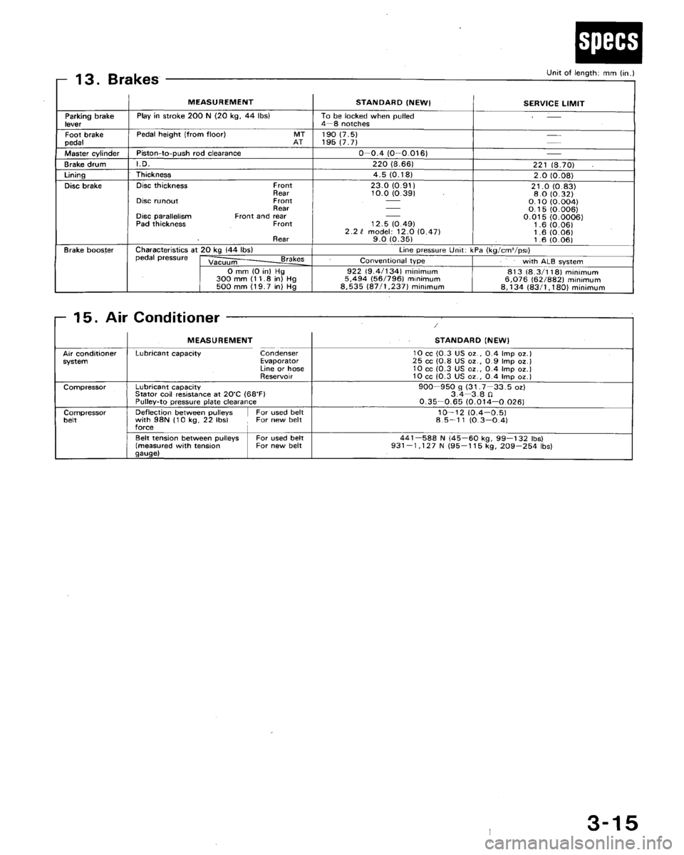HONDA ACCORD 1992 CB / 4.G Workshop Manual 