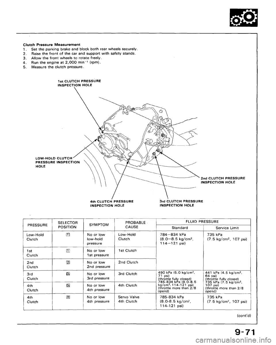 HONDA ACCORD 1992 CB / 4.G Workshop Manual 