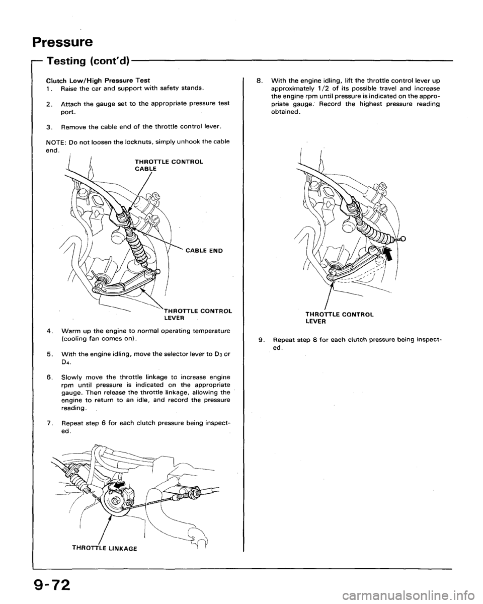 HONDA ACCORD 1992 CB / 4.G Workshop Manual 