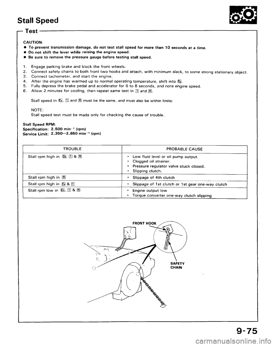 HONDA ACCORD 1992 CB / 4.G Workshop Manual 