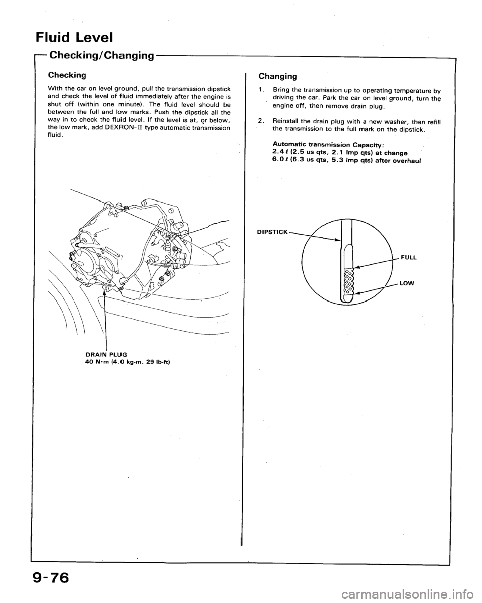 HONDA ACCORD 1992 CB / 4.G Workshop Manual 