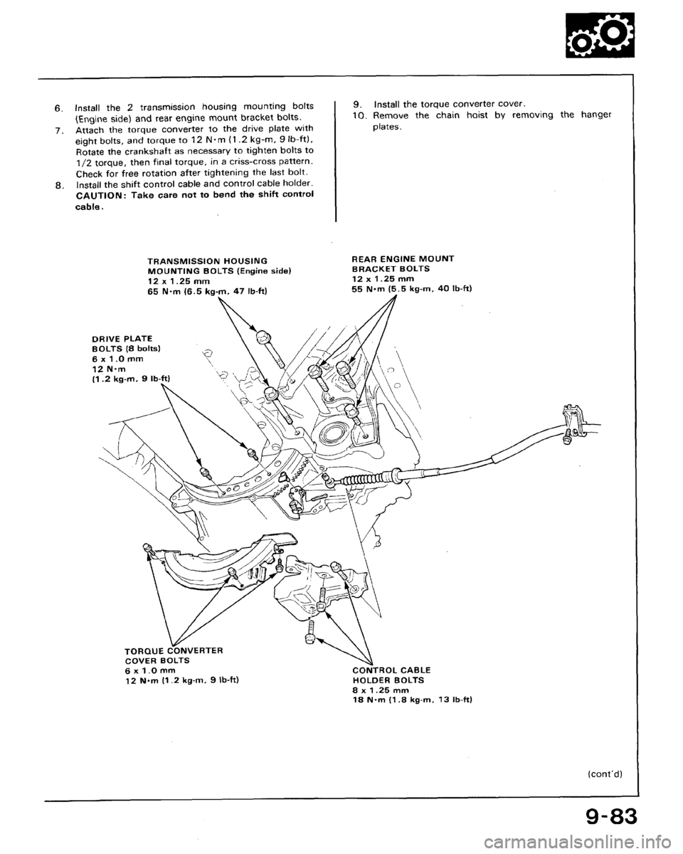 HONDA ACCORD 1992 CB / 4.G Workshop Manual 