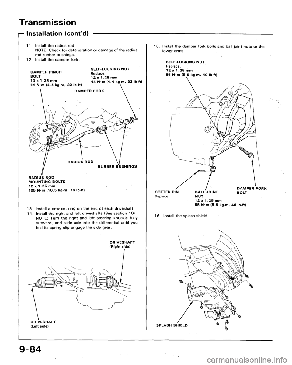HONDA ACCORD 1992 CB / 4.G Workshop Manual 