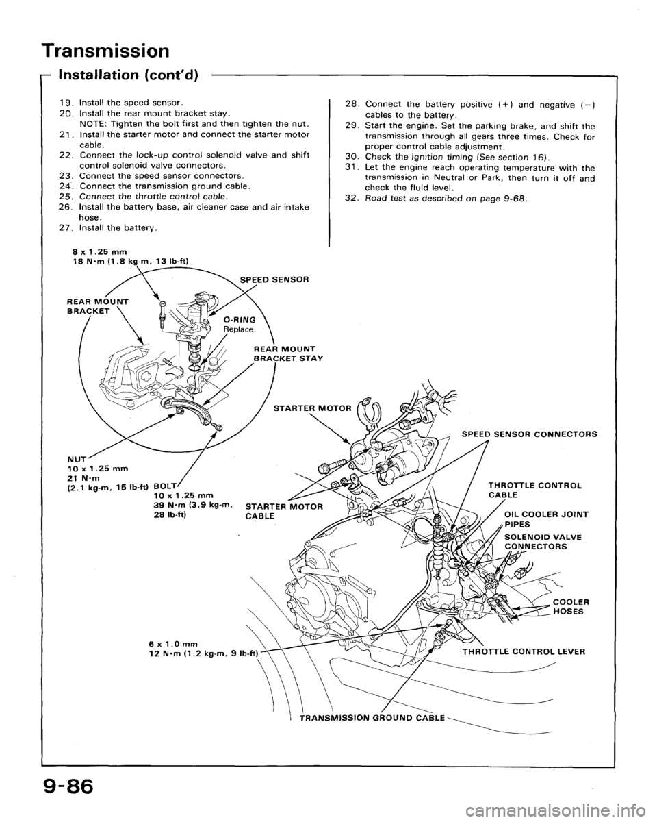 HONDA ACCORD 1992 CB / 4.G Workshop Manual 