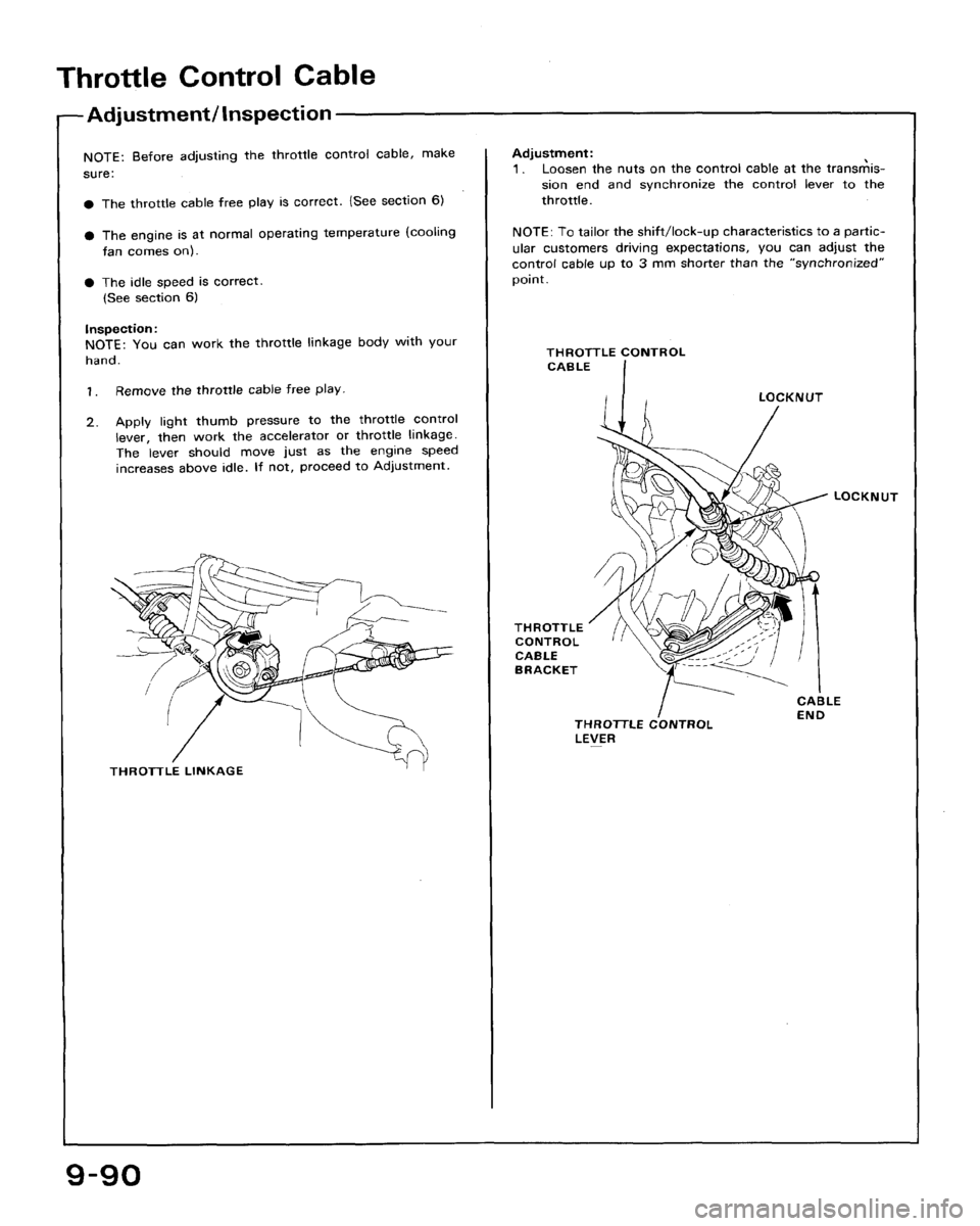 HONDA ACCORD 1992 CB / 4.G Workshop Manual 