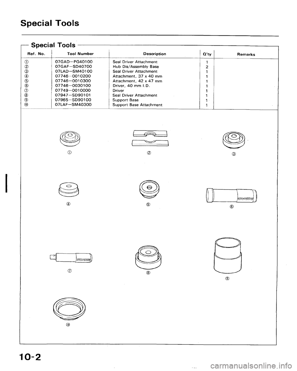 HONDA ACCORD 1992 CB / 4.G Workshop Manual 