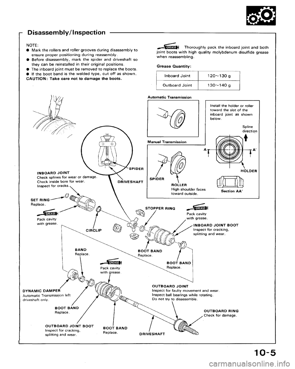 HONDA ACCORD 1992 CB / 4.G Workshop Manual 