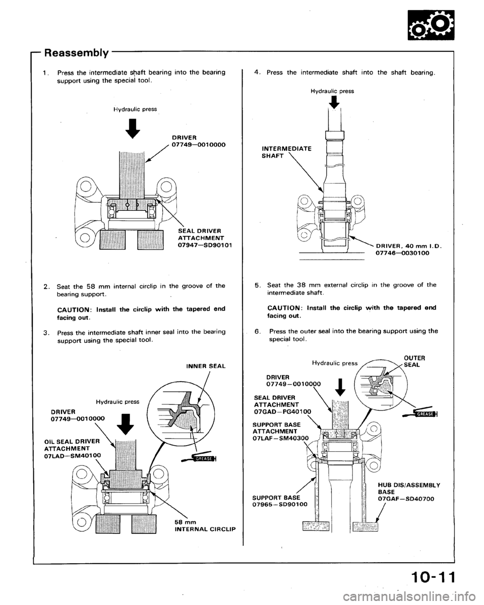 HONDA ACCORD 1992 CB / 4.G Workshop Manual 