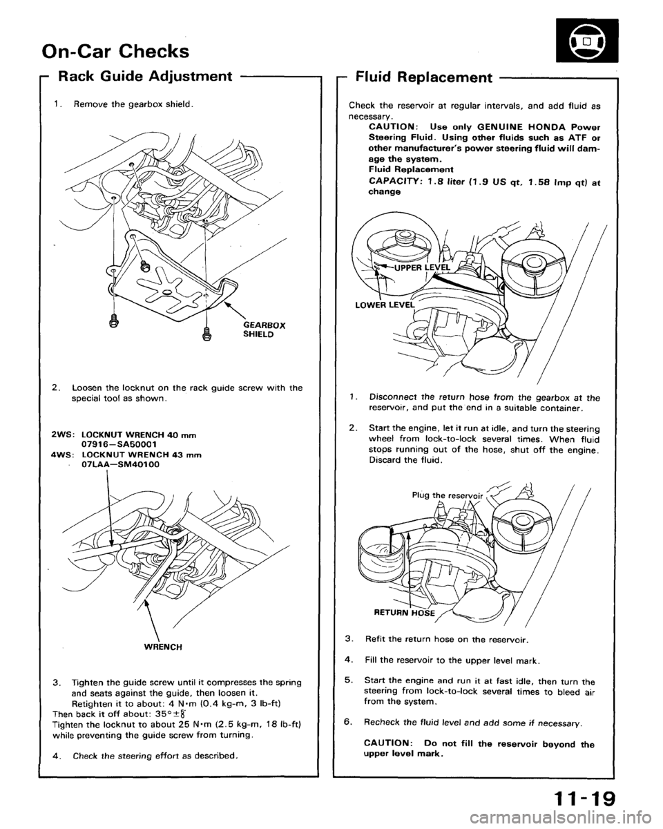 HONDA ACCORD 1992 CB / 4.G Workshop Manual 