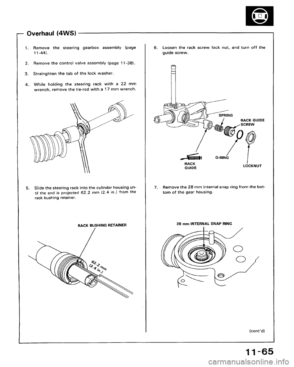 HONDA ACCORD 1992 CB / 4.G Workshop Manual 