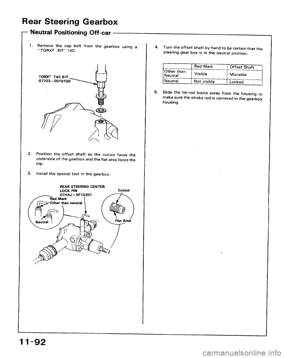 HONDA ACCORD 1992 CB / 4.G Workshop Manual 