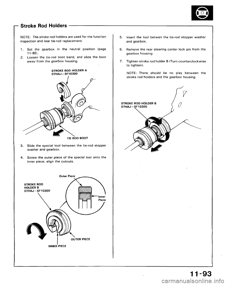 HONDA ACCORD 1992 CB / 4.G Workshop Manual 