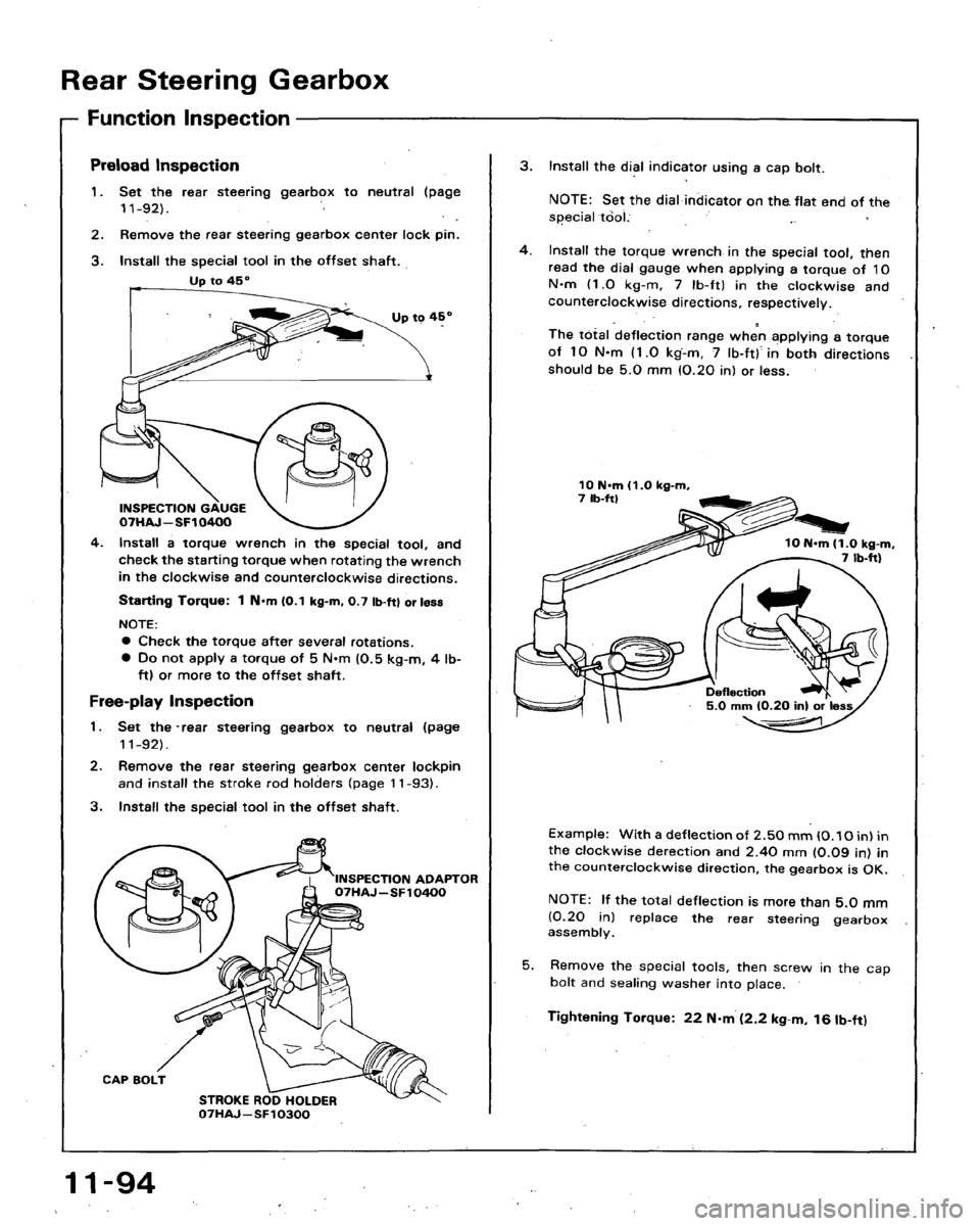 HONDA ACCORD 1992 CB / 4.G Workshop Manual 