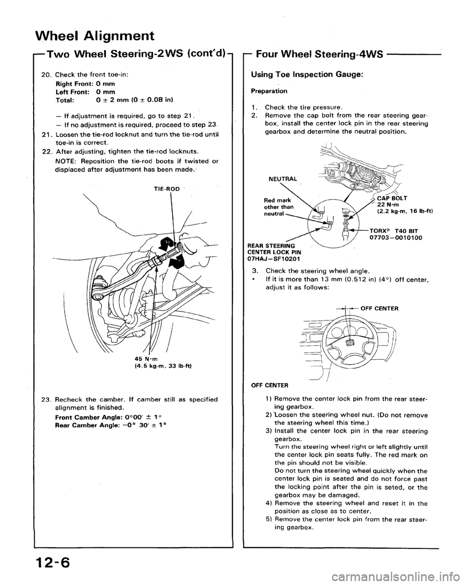 HONDA ACCORD 1992 CB / 4.G Workshop Manual 