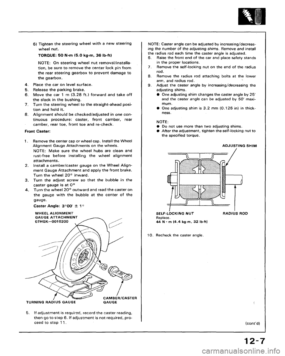 HONDA ACCORD 1992 CB / 4.G Workshop Manual 